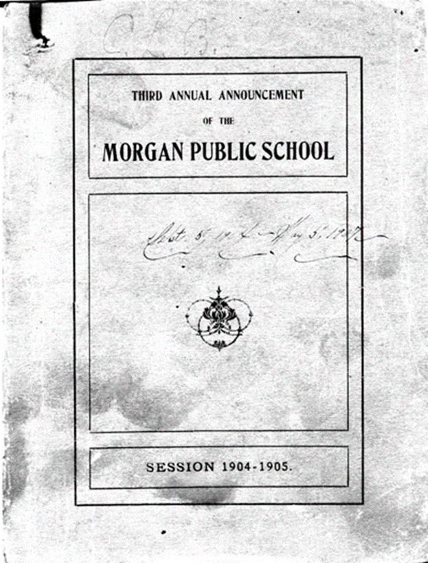 Morgan School Announcement, Morgan, Bosque County, Texas