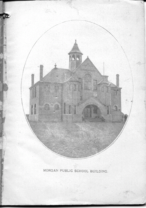 Morgan School Announcement, Morgan, Bosque County, Texas