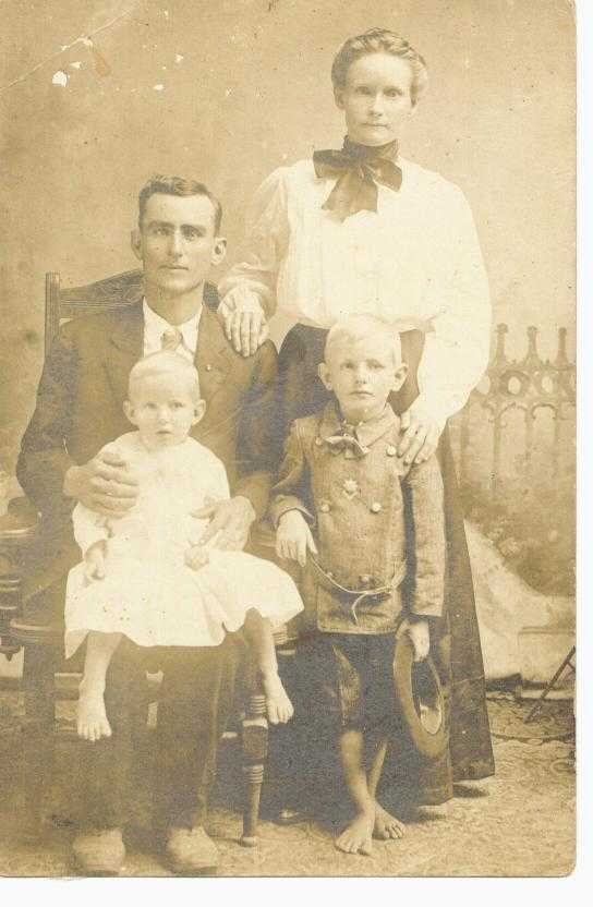 Amos Norcross and family, Burleson County, Texas