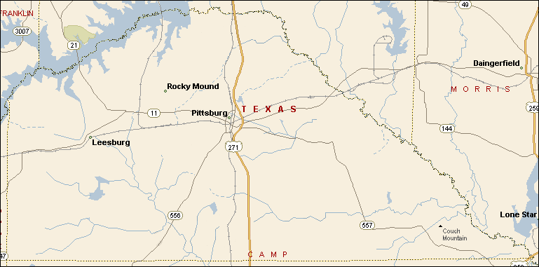 Map, Camp County, Texas
