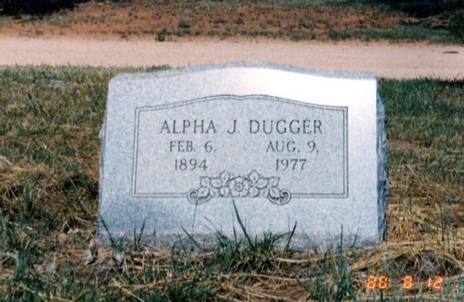 Alpha Jane Pierce Dugger, Dawson County, Texas